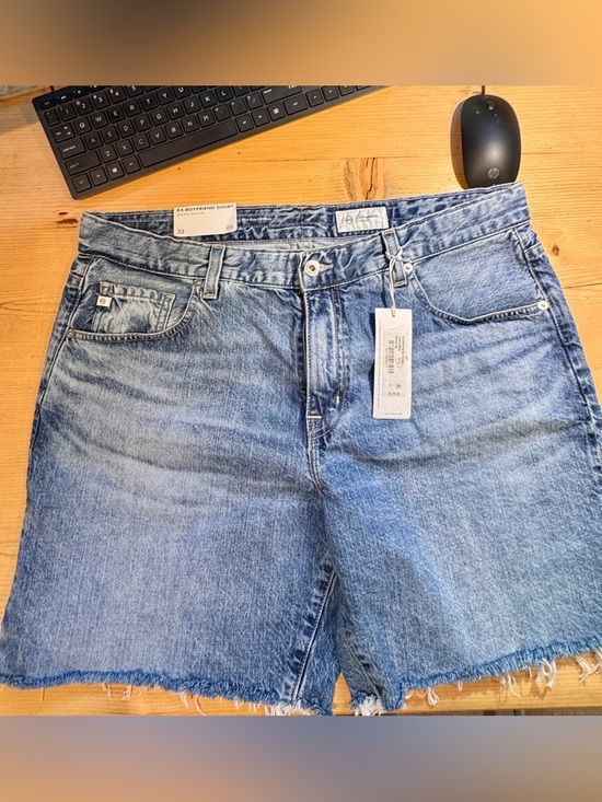 Ag Adriano Goldschmied Pants - AG Adriano Goldschmied Ex Boyfriend Shorts Denim Mid_Rise Bermuda Women 33 NWT